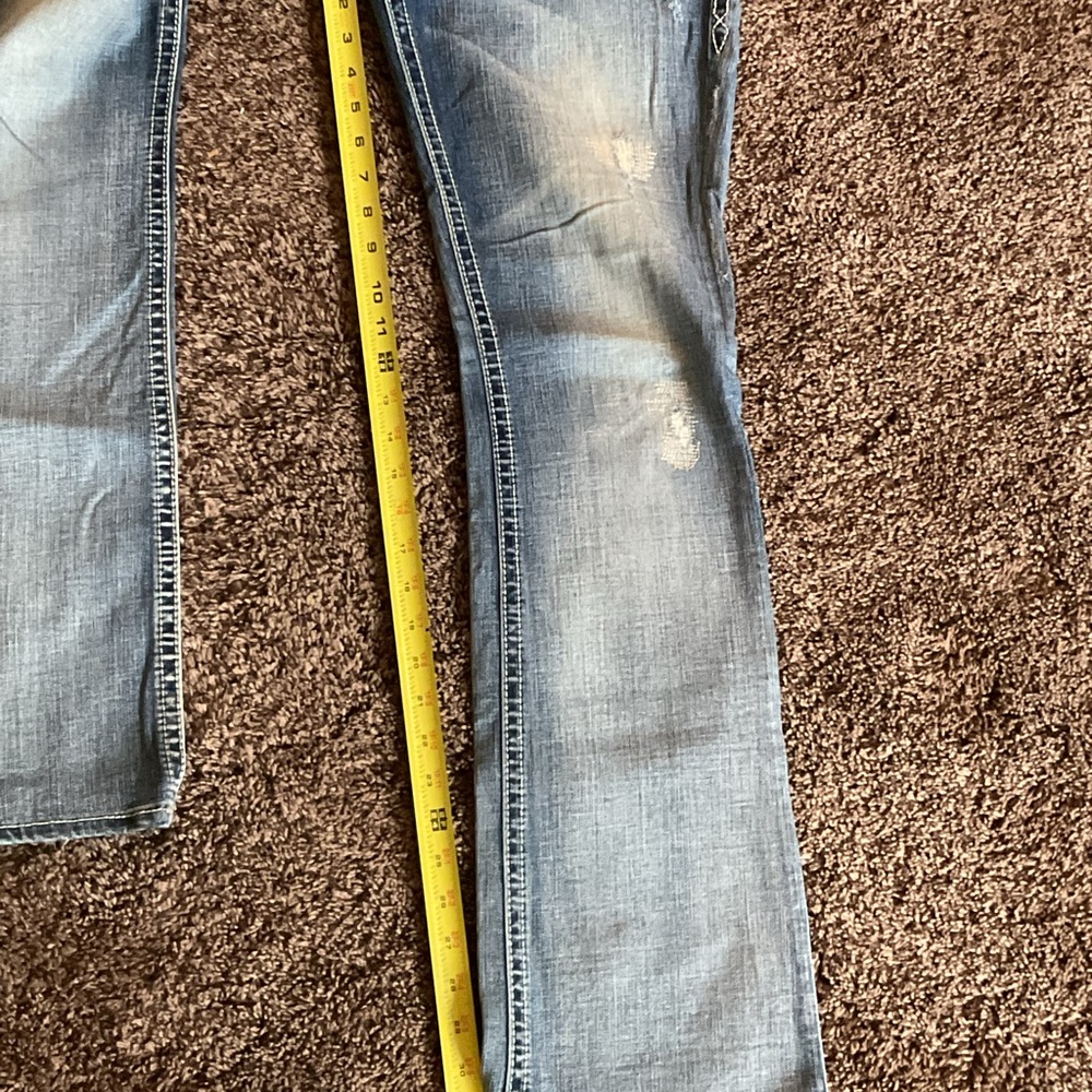 Preowned women’s Rock Revival Elaina Bootcut denim jeans sz 30 medium blue - Picture 7 of 10